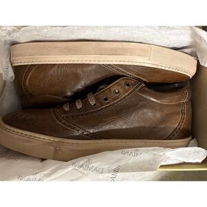 Calzoleria Toscana Benheart Leather Sneakers‎ Mens Size 42 Brown Italy